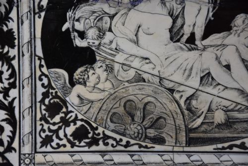 fig 3. Highly decorative 19th century North Italian table top in the Renaissance style