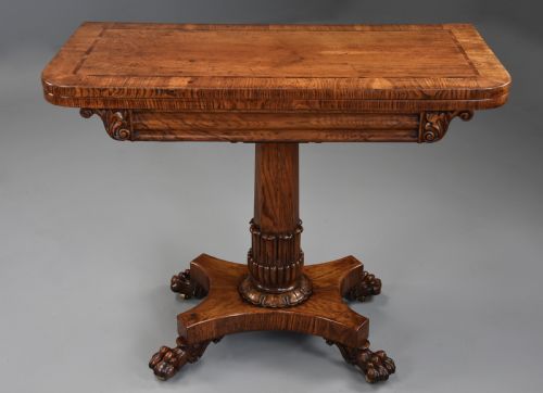 Fine Quality William Ivth Pollard Oak Card or Games Table