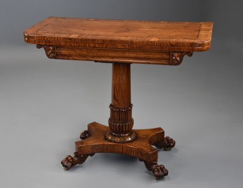 fig 1. Fine quality William IVth pollard oak card or games table