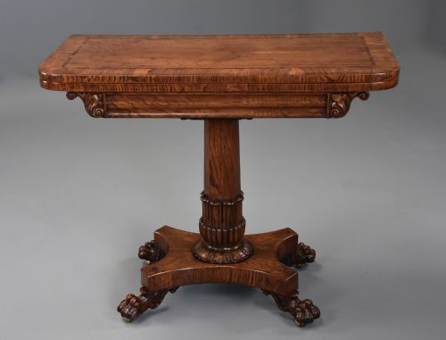 fig 2. Fine quality William IVth pollard oak card or games table