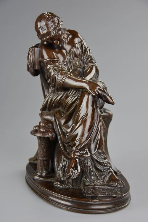 fig 6. Late 19thc fine quality French bronze sculpture of ‘Penelope’ by Pierre Jules Cavelier