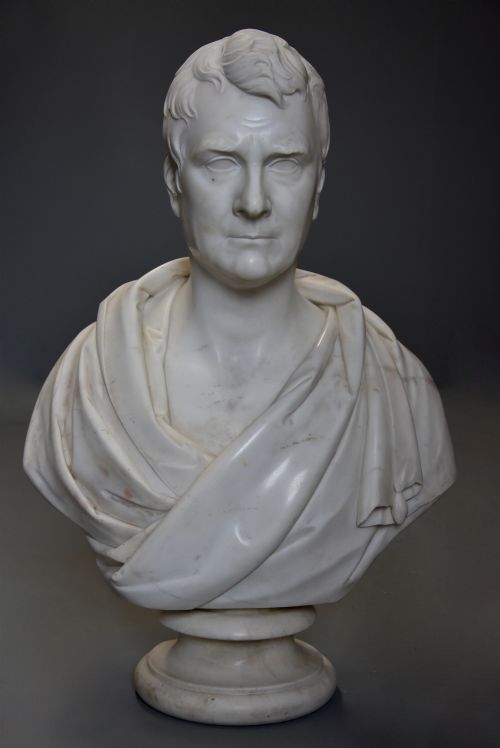 fig 2. 19thc large fine quality marble bust of James Loch MP 1839 signed 'J Francis' (1780-1861)