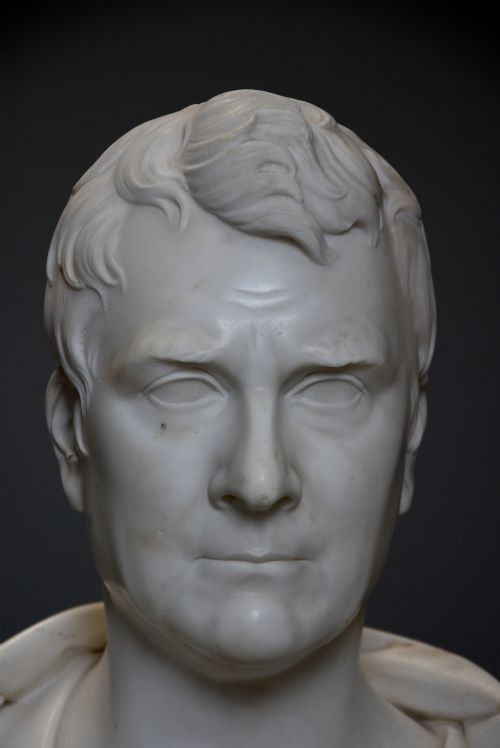 fig 3. 19thc large fine quality marble bust of James Loch MP 1839 signed 'J Francis' (1780-1861)