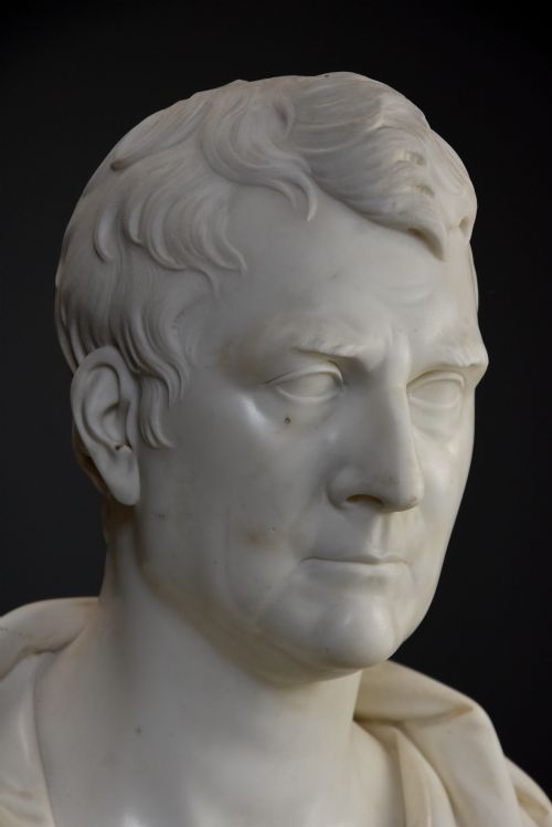fig 4. 19thc large fine quality marble bust of James Loch MP 1839 signed 'J Francis' (1780-1861)
