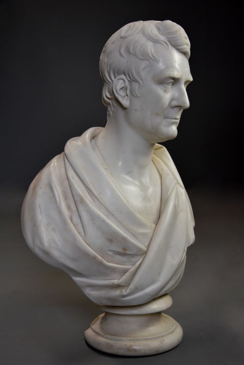 fig 5. 19thc large fine quality marble bust of James Loch MP 1839 signed 'J Francis' (1780-1861)