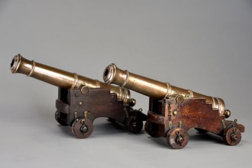 Pair of 19th Century Naval Desk Cannon