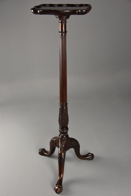 fig 2. Superb quality 19th century mahogany torchère in the 18th century style, stamped ‘H SAMUEL 484 OXFORD ST LONDON’