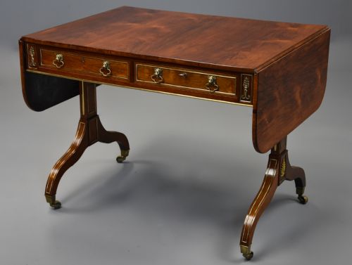 fig 1. Fine quality English Regency rosewood and brass sofa table