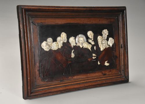 fig 2. Rare Continental early 17th century walnut panel depicting ‘The Last Supper’, possibly Italian