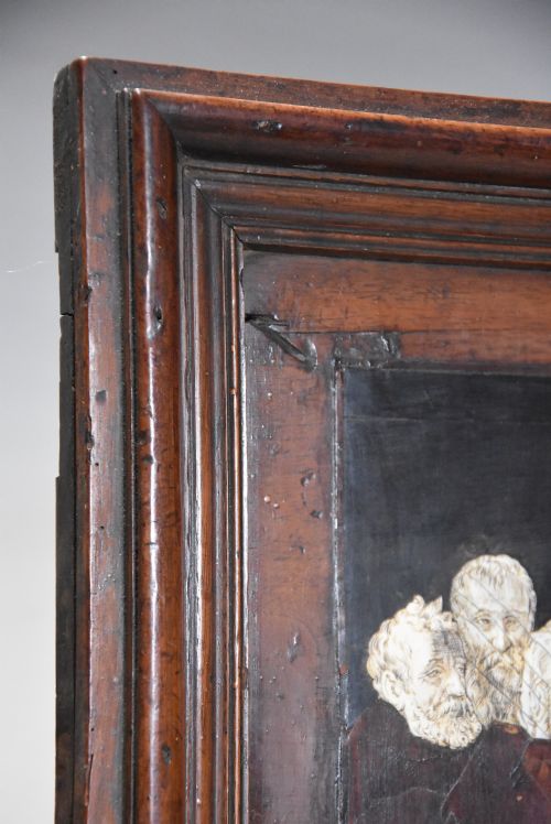 fig 3. Rare Continental early 17th century walnut panel depicting ‘The Last Supper’, possibly Italian