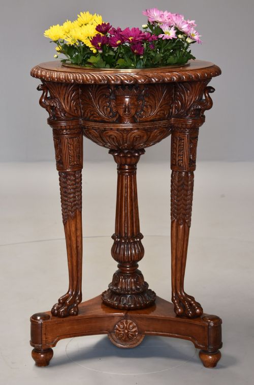 Late 19th Century Highly Decorative Indian Padouk Carved Jardiniere or Wine Cooler
