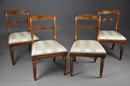 fig 2. Fine quality elegant set of four early 19th century Regency rosewood chairs of excellent patina, possibly Scottish