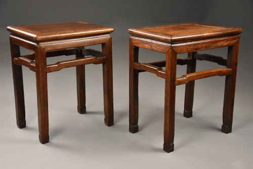 Near Pair of Late 19th Century Chinese Ming Style Lamp Tables or Stands