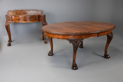 fig 6. Superb quality early 20th century walnut dining suite/table & chairs in the manner of ‘Waring & Gillow’