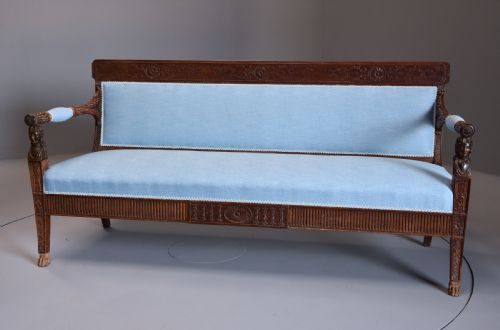 fig 2. Rare late 18th century walnut Italian sofa (canape) of Neoclassical design
