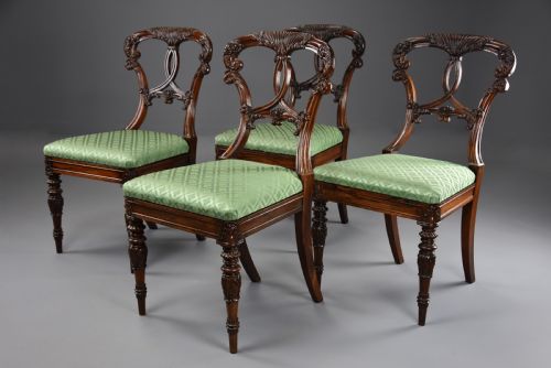 fig 3. Superb quality early 19thc set of four rosewood chairs of Indian influence