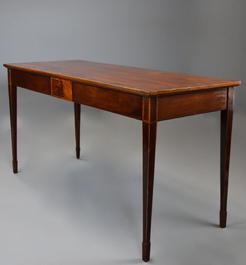 fig 1. Elegant fine quality, rare 18th century Hepplewhite period mahogany side table