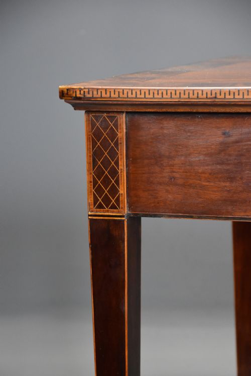 fig 6. Elegant fine quality, rare 18th century Hepplewhite period mahogany side table