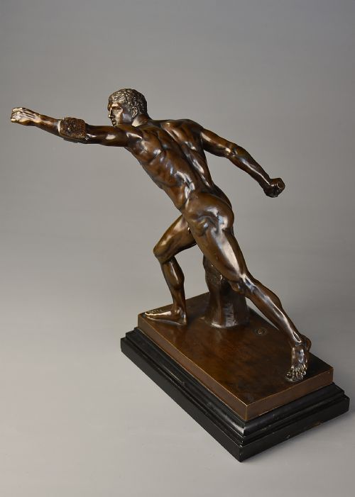 Fine Quality Late 19th Century French Grand Tour Bronze Figure of the ‘Borghese Gladiator’