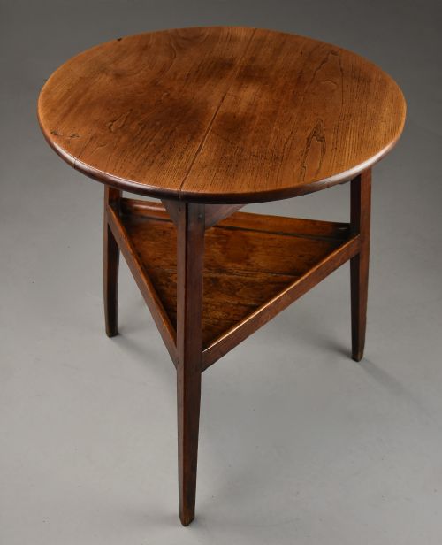 Superb Late 18th Century Ash Cricket Table or Tavern Table of Faded Patina