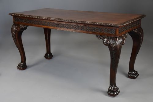 Late 19th Century Mahogany Side Table by Edwards & Roberts of Bold Proportions