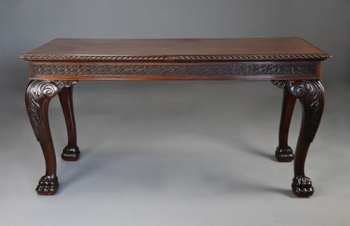 fig 1. Late 19th century mahogany side table by Edwards & Roberts of bold proportions
