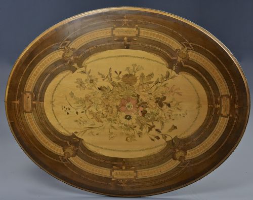 MID 19THC EXHIBITION QUALITY INLAID SYCAMORE CENTRE TABLE IN THE MANNER OF JACKSON GRAHAM - ADDITIONAL PHOTO 7