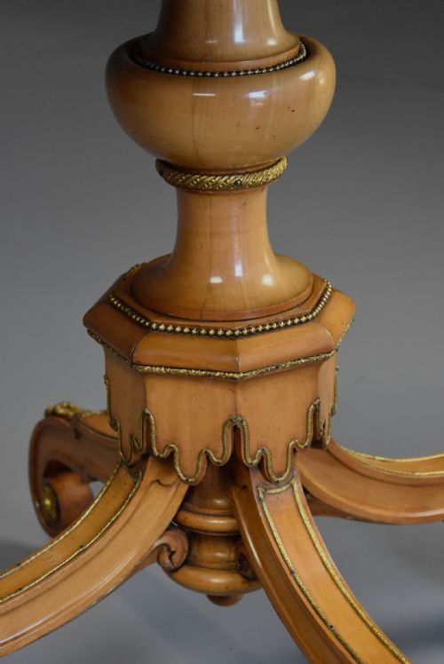MID 19THC EXHIBITION QUALITY INLAID SYCAMORE CENTRE TABLE IN THE MANNER OF JACKSON GRAHAM - ADDITIONAL PHOTO 14