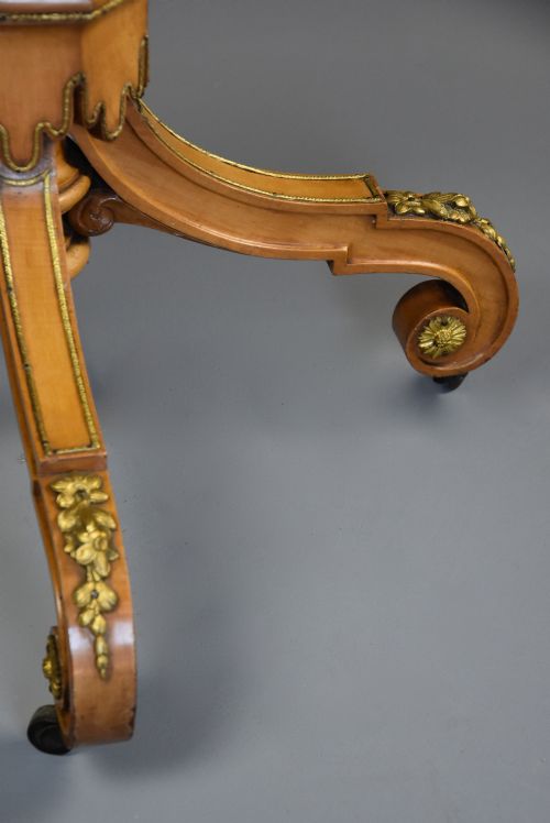 MID 19THC EXHIBITION QUALITY INLAID SYCAMORE CENTRE TABLE IN THE MANNER OF JACKSON GRAHAM - ADDITIONAL PHOTO 15