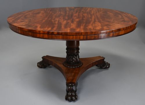 fig 1. Early 19th century William IVth mahogany breakfast table of excellent patina