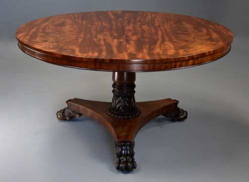 fig 2. Early 19th century William IVth mahogany breakfast table of excellent patina