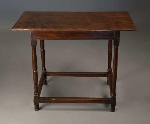 fig 1. Early 18th century unusual oak tavern table of fine patina
