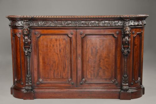 fig 6. Mid 19th century exhibition quality Renaissance style mahogany cabinet stamped ‘Holland & Sons’