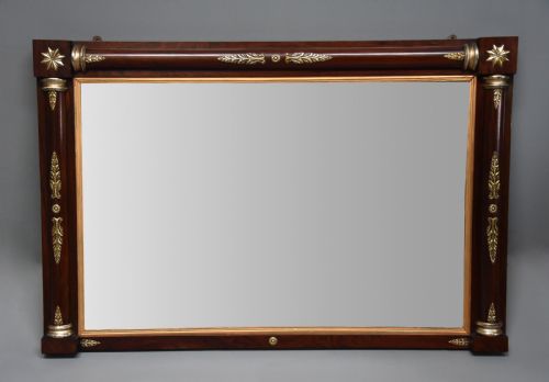 Fine Quality Early 19th Century Regency Rosewood Overmantle Mirror