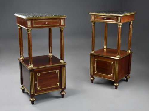 fig 1. Pair of fine quality late 19th century French Directoire style bedside cabinets