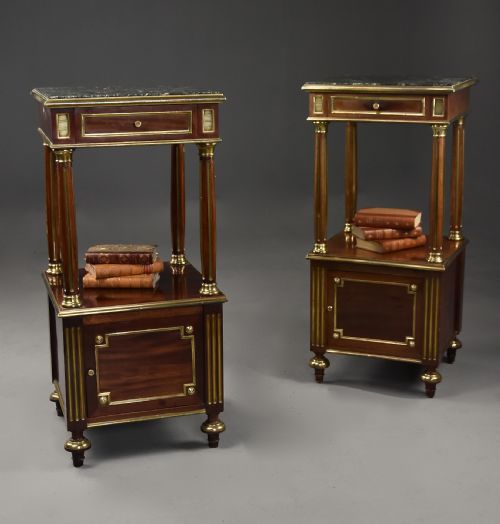 Pair of Fine Quality Late 19th Century French Directoire Style Bedside Cabinets