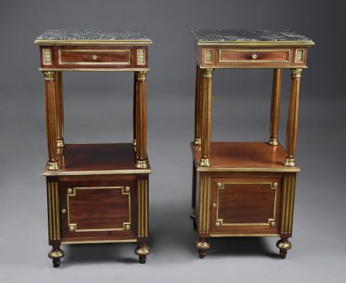 fig 2. Pair of fine quality late 19th century French Directoire style bedside cabinets