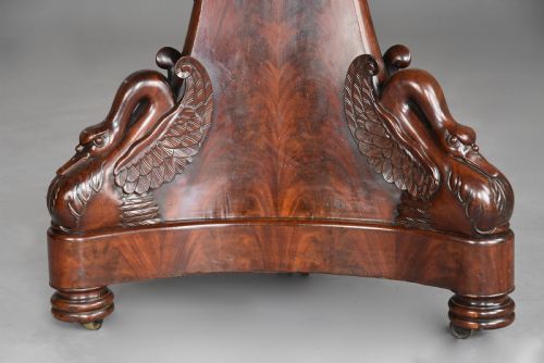 fig 5. Fine quality early 19th century French Empire mahogany gueridon table with carved swan decoration to base