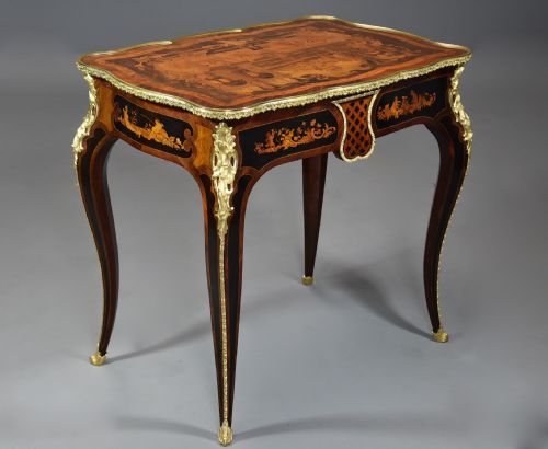 FINE QUALITY MID 19TH CENTURY FRENCH KINGWOOD INLAID CENTRE TABLE - ADDITIONAL PHOTO 14