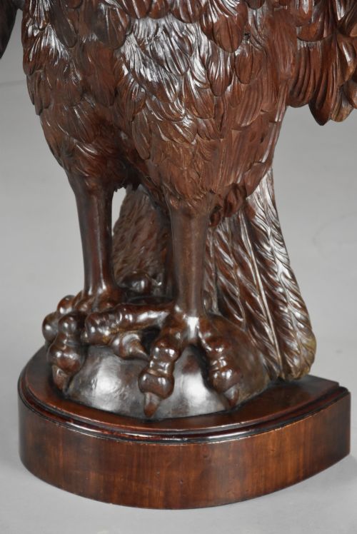 EXCEPTIONAL LARGE LATE 18TH CENTURY BAROQUE STYLE CARVED WALNUT EAGLE CONSOLE TABLE OR STANDALONE EAGLE CARVING - ADDITIONAL PHOTO 10
