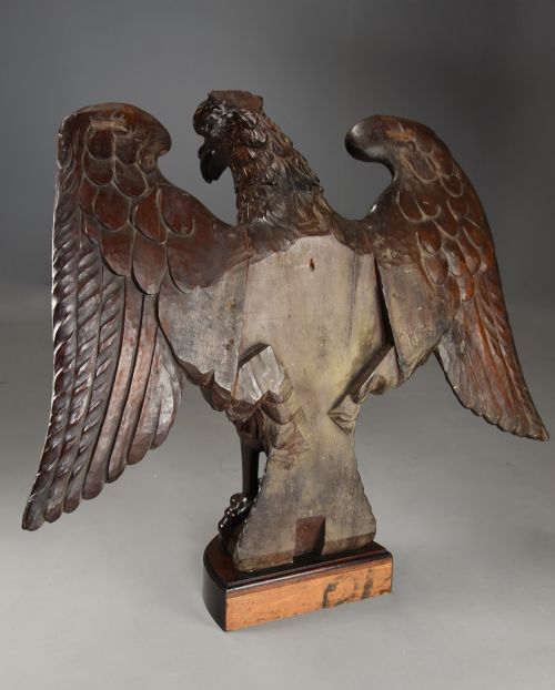 EXCEPTIONAL LARGE LATE 18TH CENTURY BAROQUE STYLE CARVED WALNUT EAGLE CONSOLE TABLE OR STANDALONE EAGLE CARVING - ADDITIONAL PHOTO 14