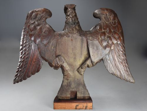 EXCEPTIONAL LARGE LATE 18TH CENTURY BAROQUE STYLE CARVED WALNUT EAGLE CONSOLE TABLE OR STANDALONE EAGLE CARVING - ADDITIONAL PHOTO 15