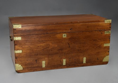 fig 1. Late 19th century camphor wood travelling trunk of good patina