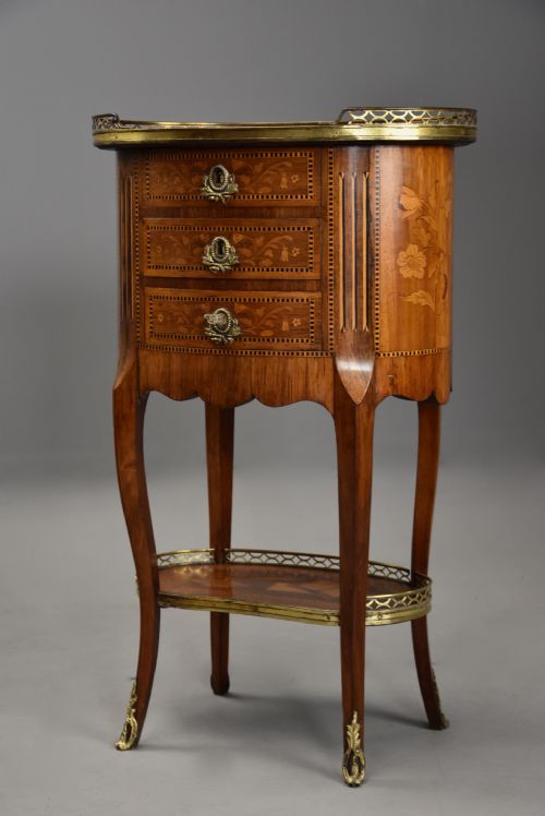 LATE 19TH CENTURY FRENCH KINGWOOD MARQUETRY TABLE EN CHIFFONNIRE - ADDITIONAL PHOTO 2