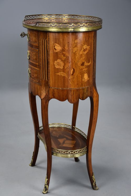 LATE 19TH CENTURY FRENCH KINGWOOD MARQUETRY TABLE EN CHIFFONNIRE - ADDITIONAL PHOTO 10
