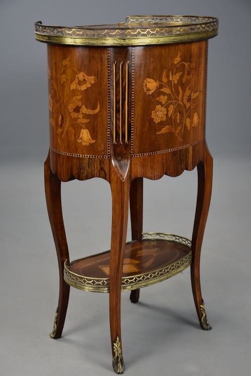 LATE 19TH CENTURY FRENCH KINGWOOD MARQUETRY TABLE EN CHIFFONNIRE - ADDITIONAL PHOTO 11