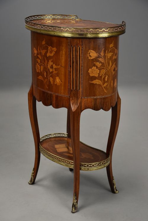 LATE 19TH CENTURY FRENCH KINGWOOD MARQUETRY TABLE EN CHIFFONNIRE - ADDITIONAL PHOTO 14