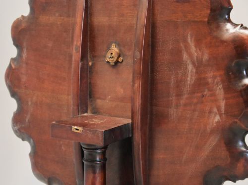 LATE 19TH CENTURY SUPERB QUALITY CHIPPENDALE STYLE MAHOGANY PIECRUST TILT TOP TABLE - ADDITIONAL PHOTO 11