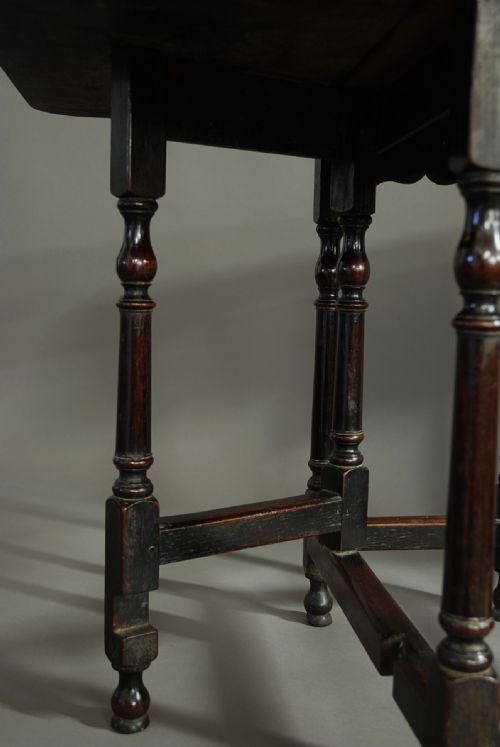 EXTREMELY RARE LATE 17TH CENTURY OAK ASH GATELEG SIDE TABLE OF SMALL PROPORTIONS IN ORIGINAL UNTOUCHED CONDITION - ADDITIONAL PHOTO 12