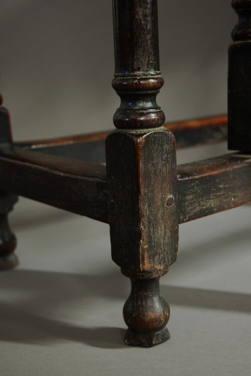 EXTREMELY RARE LATE 17TH CENTURY OAK ASH GATELEG SIDE TABLE OF SMALL PROPORTIONS IN ORIGINAL UNTOUCHED CONDITION - ADDITIONAL PHOTO 13